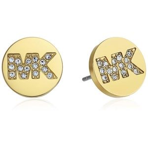 Michael Kors Pavé Crystal Logo Stud Earrings